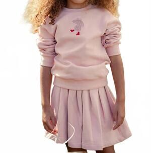 NEW MINI NOD girls pleated skirt in light rose